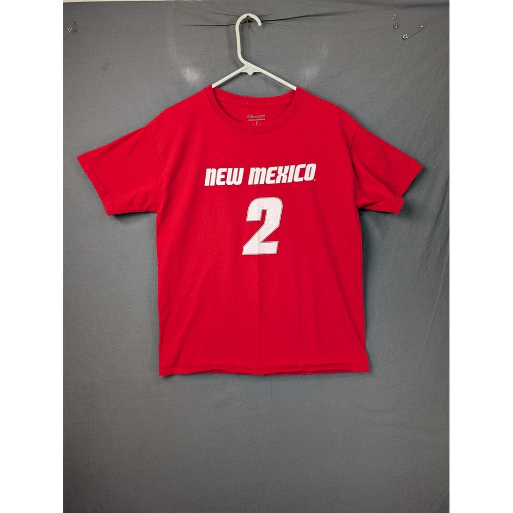 Champion New Mexico Lobos Dent 2 Red Graphic T-Shirt Mens Medium